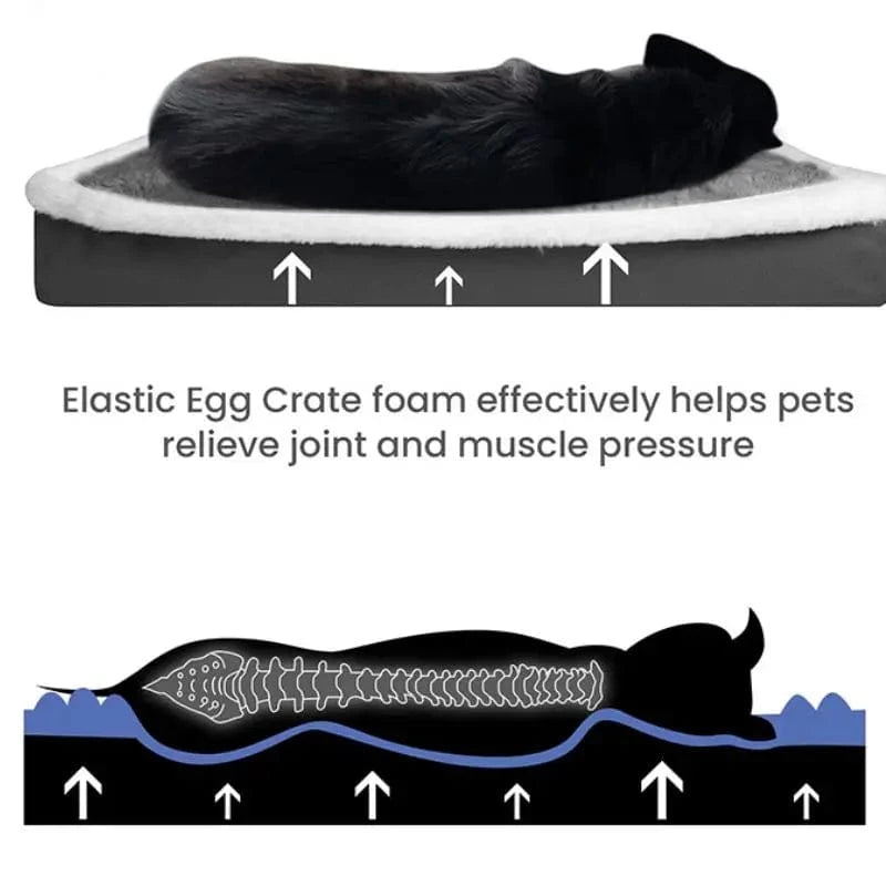 Tapis de lit pour chien & chat – Coussin amovible, lavable & confortable