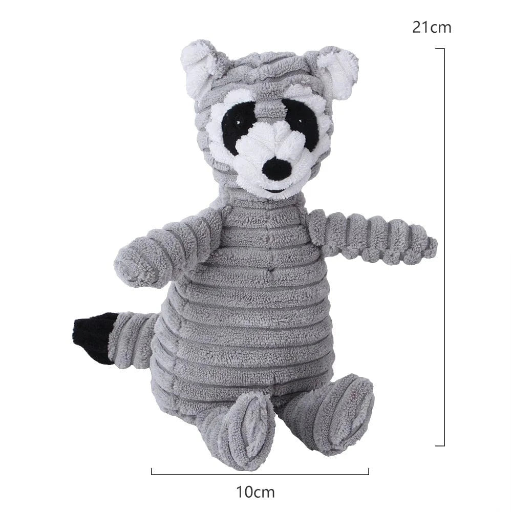 Jouet en peluche velours côtelé pour chien – Résistant & grinçant