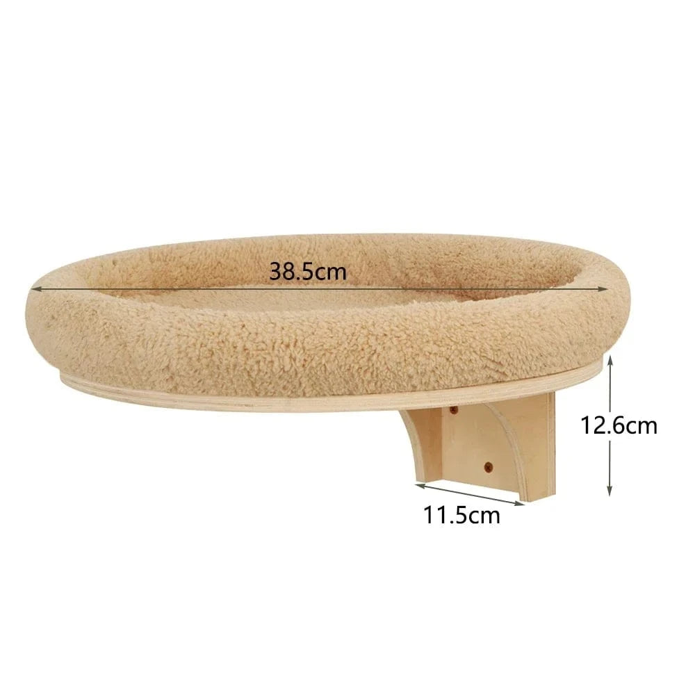 Arbre à chat mural – Étageres bois, griffoirs, hamac et perchoirs solides hammock c One PETS-TOP