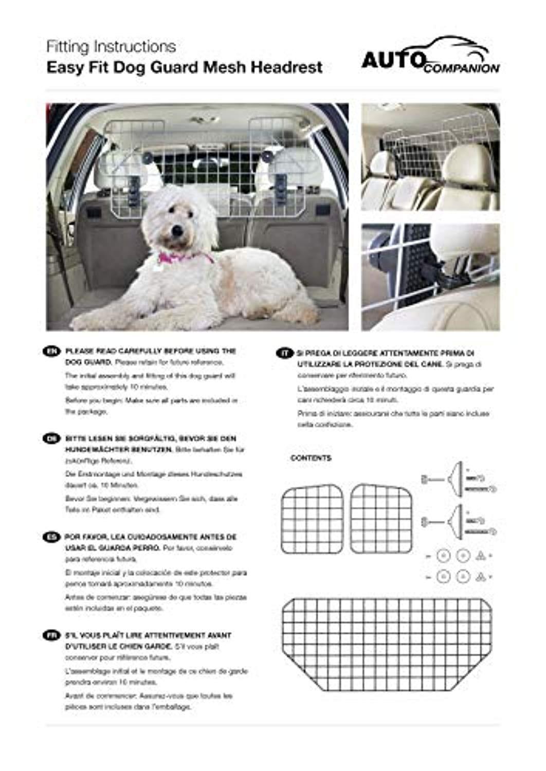 Grille De Séparation Pour Chien En Métal À Fixer Aux Appuis-Tête - One PETS-TOP
