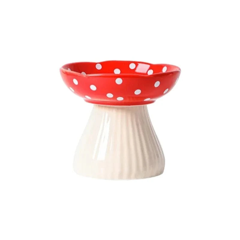 Bol champignon pour chat – Gamelle décorative en résine & design ergonomique M / Rouge One PETS-TOP