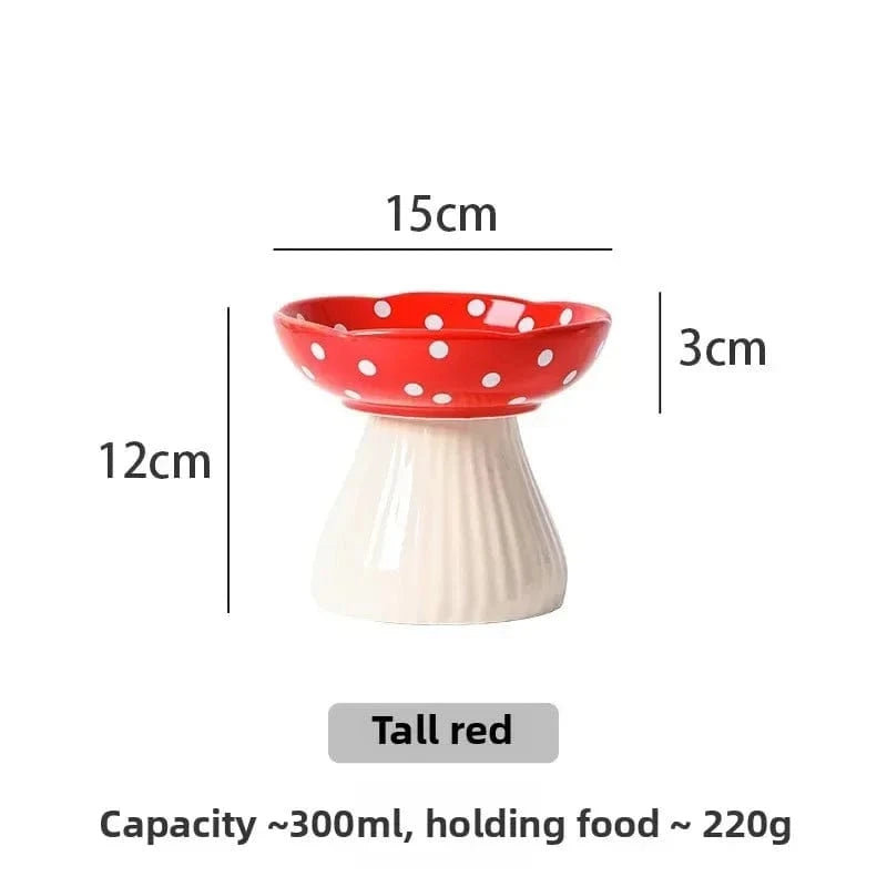 Bol champignon pour chat – Gamelle décorative en résine & design ergonomique One PETS-TOP