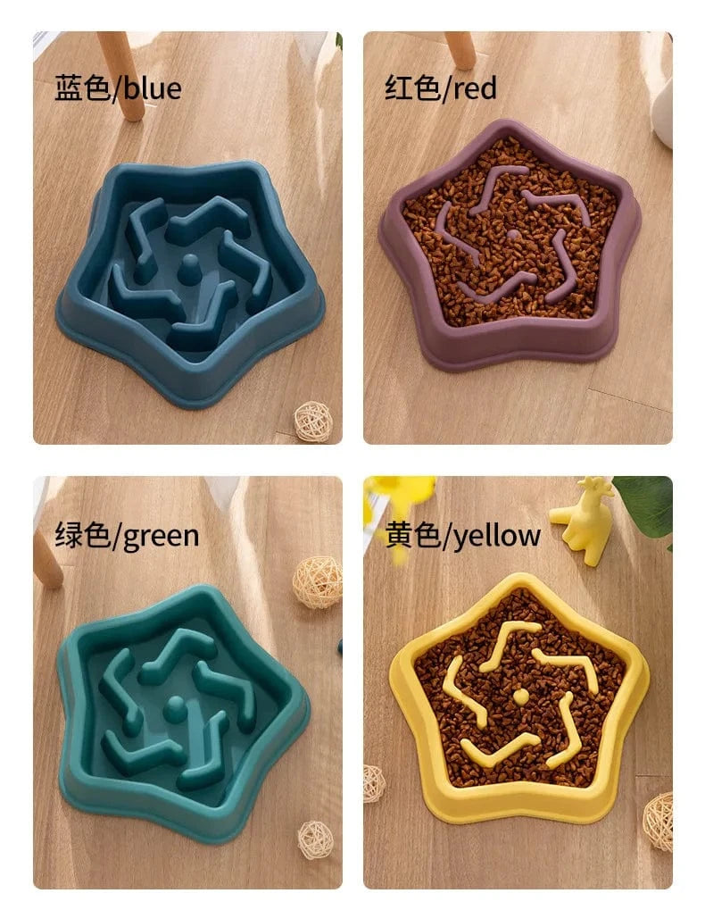 Bol nourriture lente anti-étouffement pour chiens et chats – Multicouleurs One PETS-TOP