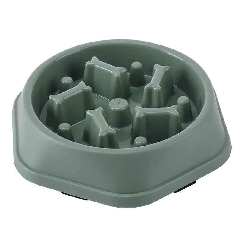 Bol nourriture lente anti-étouffement pour chiens et chats – Multicouleurs Gris Vert One PETS-TOP