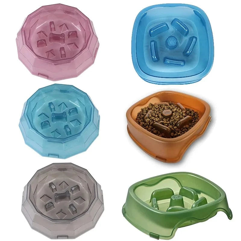 Bol nourriture lente anti-étouffement pour chiens et chats – Multicouleurs One PETS-TOP