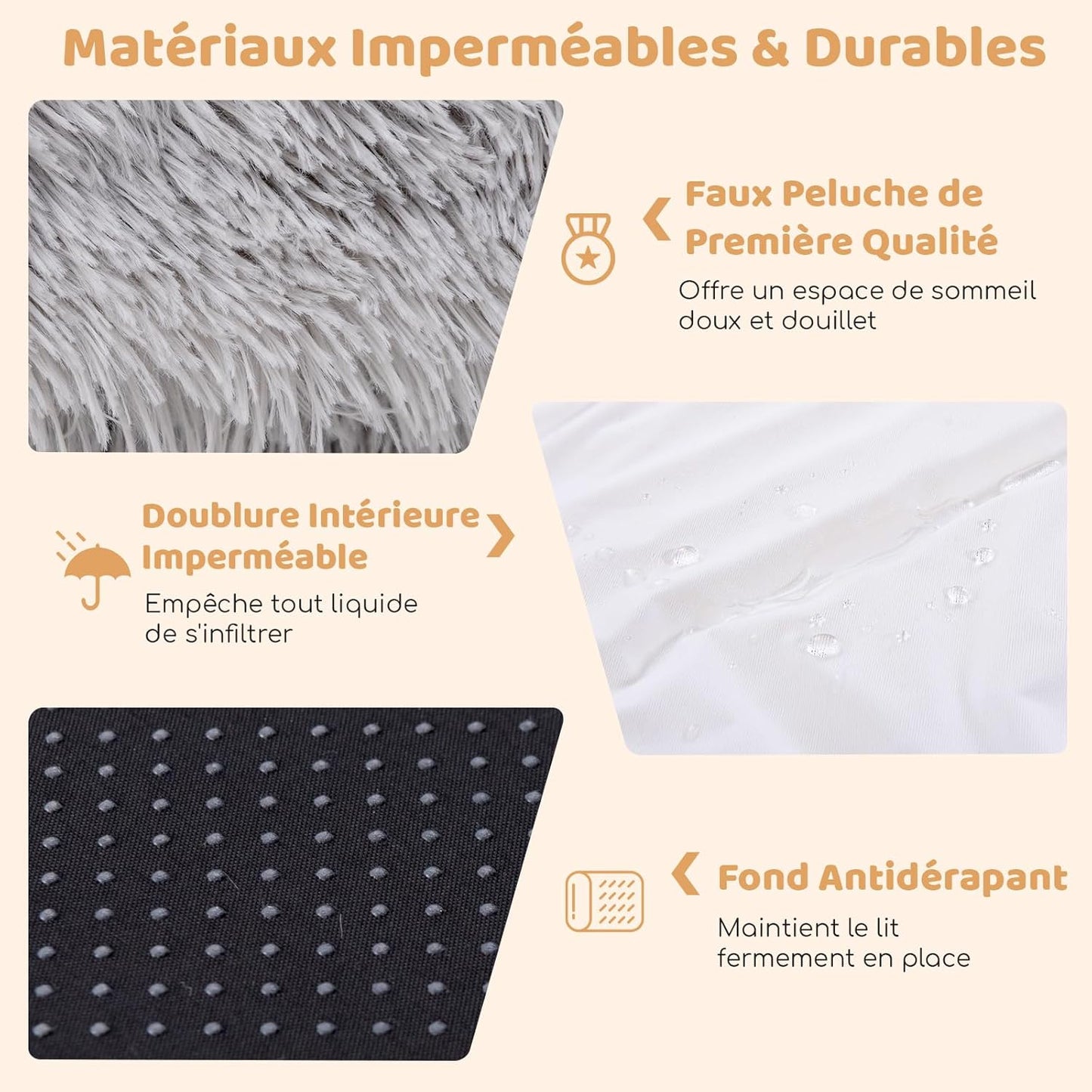 Grand panier pour chien XXL – Lit géant avec plaid & coussin gonflable