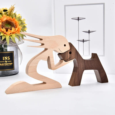 Chien En Bois : Gardien De Bonheur 🐾 GPL00038(L) One PETS-TOP