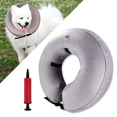 Collier De Protection Gonflable Pour Chiens De Petite Et Moyenne Taille Et Pour Chats, Empêche Les Animaux De Toucher Leurs Points De Suture M One PETS-TOP