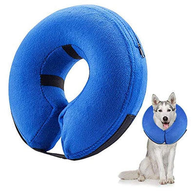 Collier Gonflable De Récupération Collerette De Protection Ajustable Cône De Cicatrisation Confortable Pour Chien (S) S (Cou: 13 - 16cm / 5.1 - 6.3in) One PETS-TOP