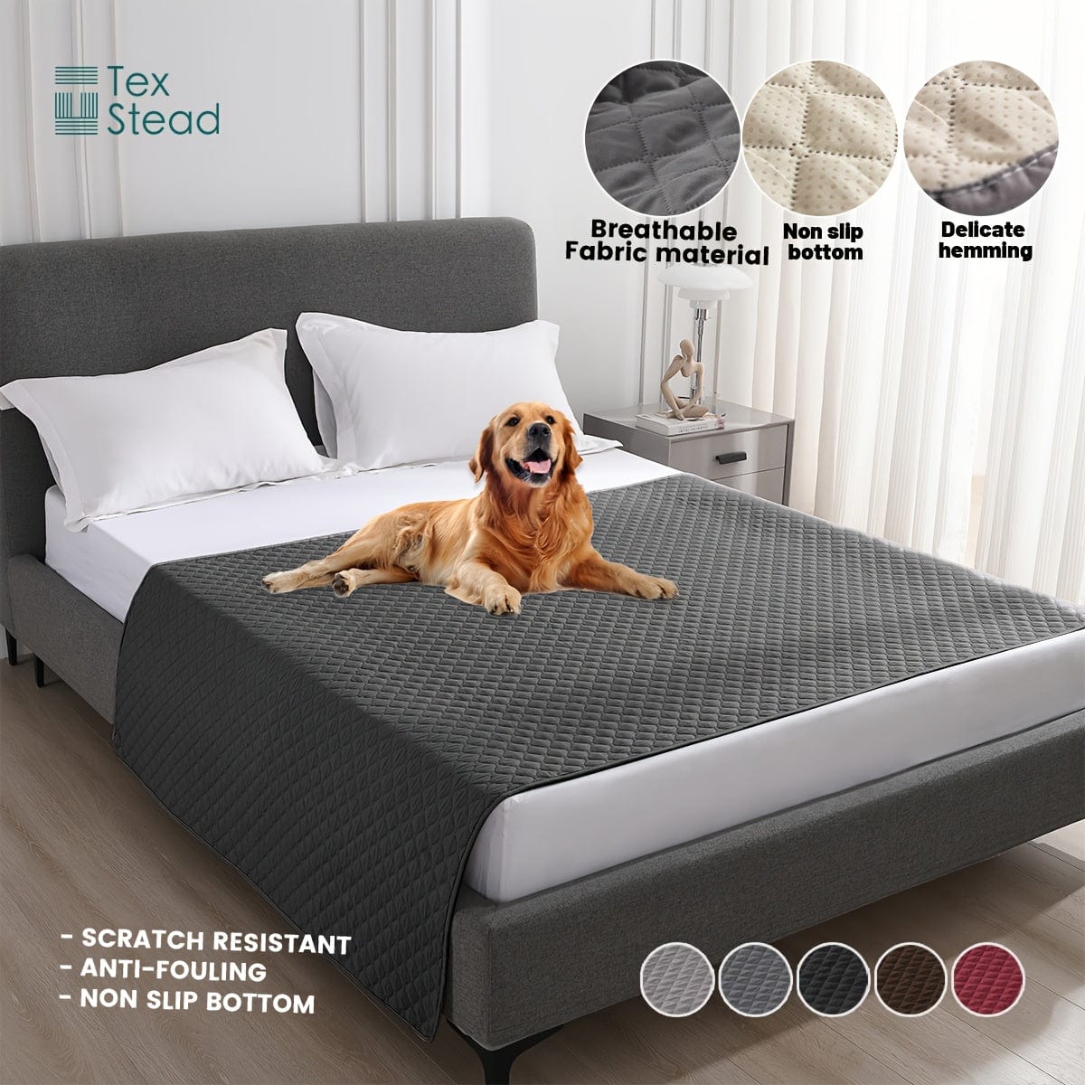 Couverture chien anti-rayures – Plaid doux imperméable & antidérapant Noir / 130cm*210cm/52*82in One PETS-TOP