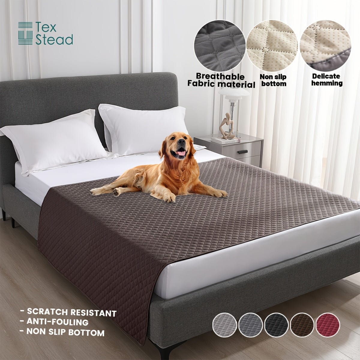 Couverture chien anti-rayures – Plaid doux imperméable & antidérapant Marron / 130cm*210cm/52*82in One PETS-TOP