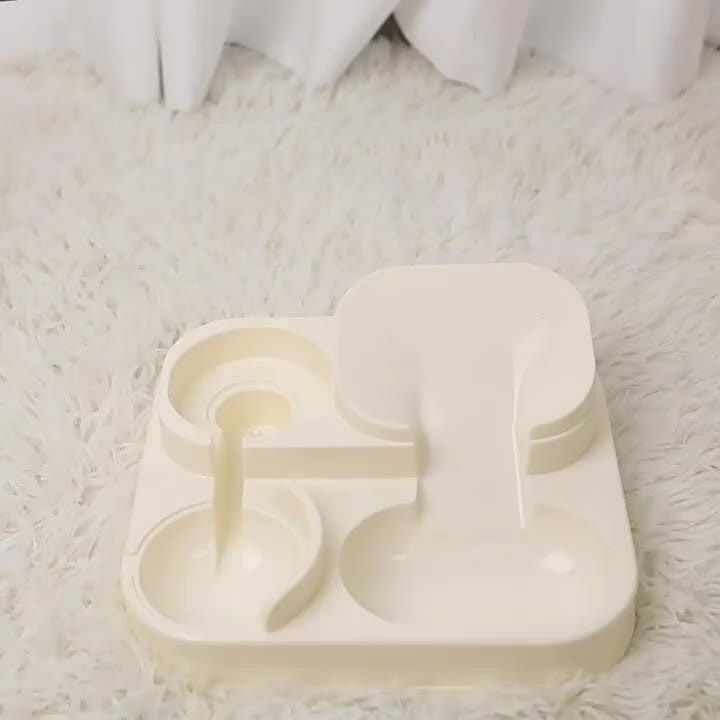 Distributeur automatique 2-en-1 chat – Gamelle & eau, grande capacité