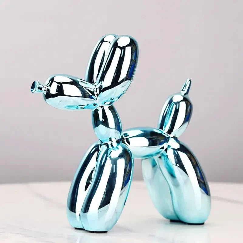 Élégante Sculpture De Chien En Résine Électroplaquée sky blue / 30x30x12cm One PETS-TOP