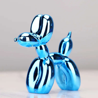 Élégante Sculpture De Chien En Résine Électroplaquée blue / 30x30x12cm One PETS-TOP