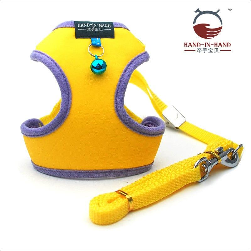 Ensemble harnais et laisse pour chat et petit chien harnais de promenade harnais en maille souple harnais réglable pour chat harnais avec sangle réfléchissante ajustement confortable pour animal de compagnie chaton chiot lapin - One PETS-TOP