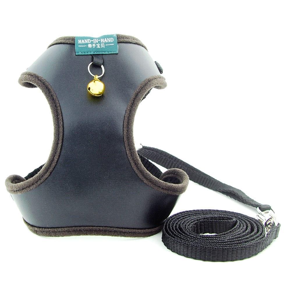 Ensemble harnais et laisse pour chat et petit chien harnais de promenade harnais en maille souple harnais réglable pour chat harnais avec sangle réfléchissante ajustement confortable pour animal de compagnie chaton chiot lapin - One PETS-TOP