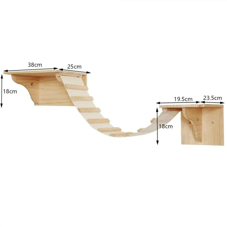 Étagères d'escalade murales pour chat – Hamac, griffoir, pont, escalier One PETS-TOP