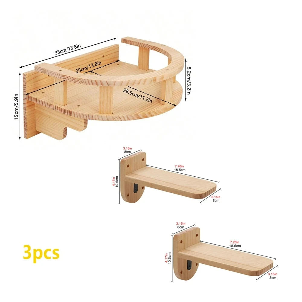 Étagères d'escalade murales pour chat – Hamac, griffoir, pont, escalier 112 One PETS-TOP