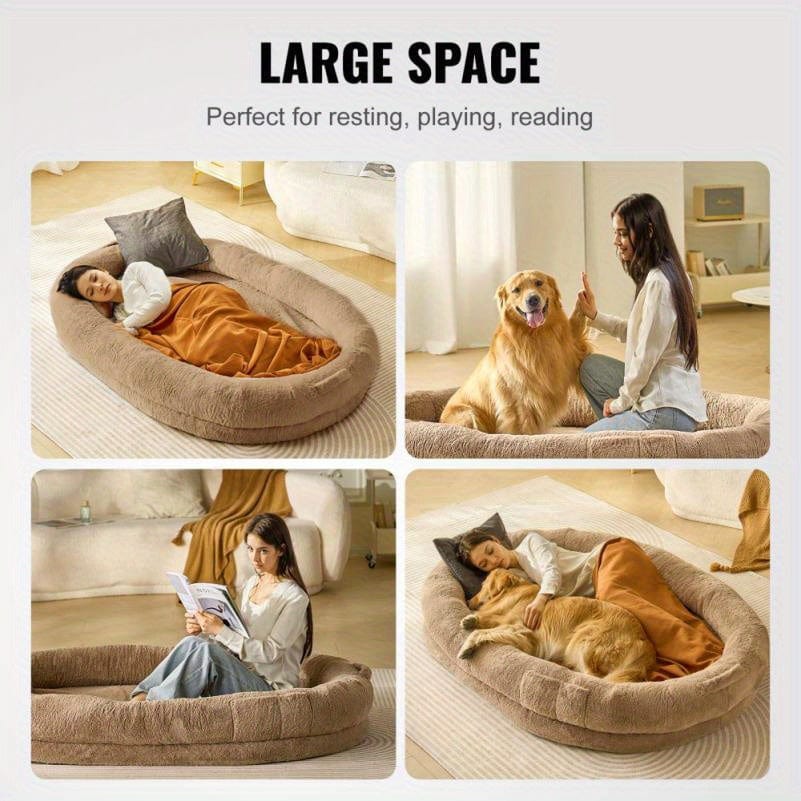 Lit pour chien XXL – 183x122 cm, ultra-confort & housse lavable