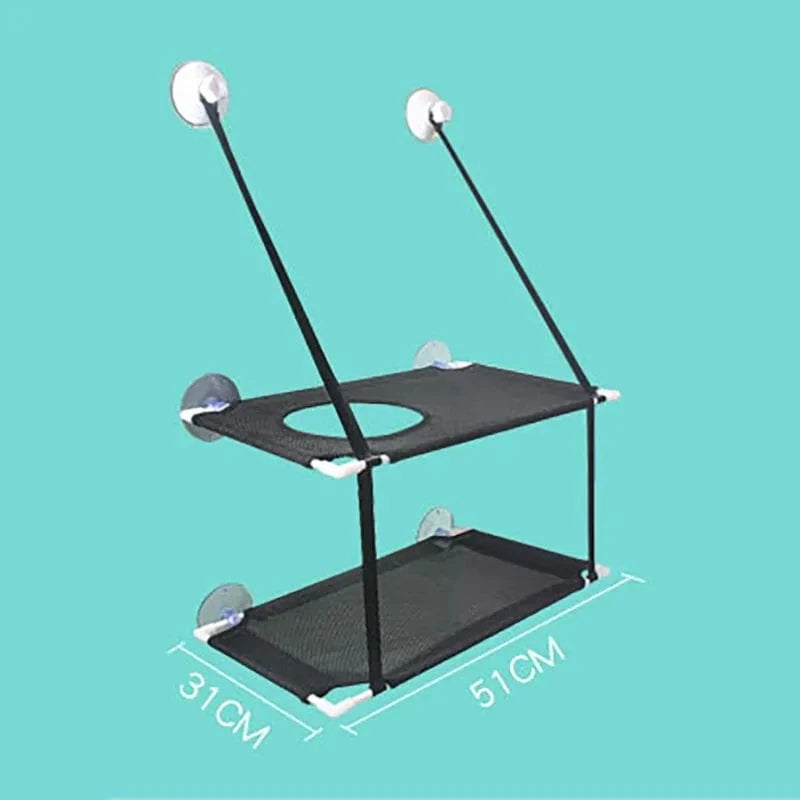 Hamac de fenêtre pour chat – Lit suspendu 2 étages avec ventouses One PETS-TOP