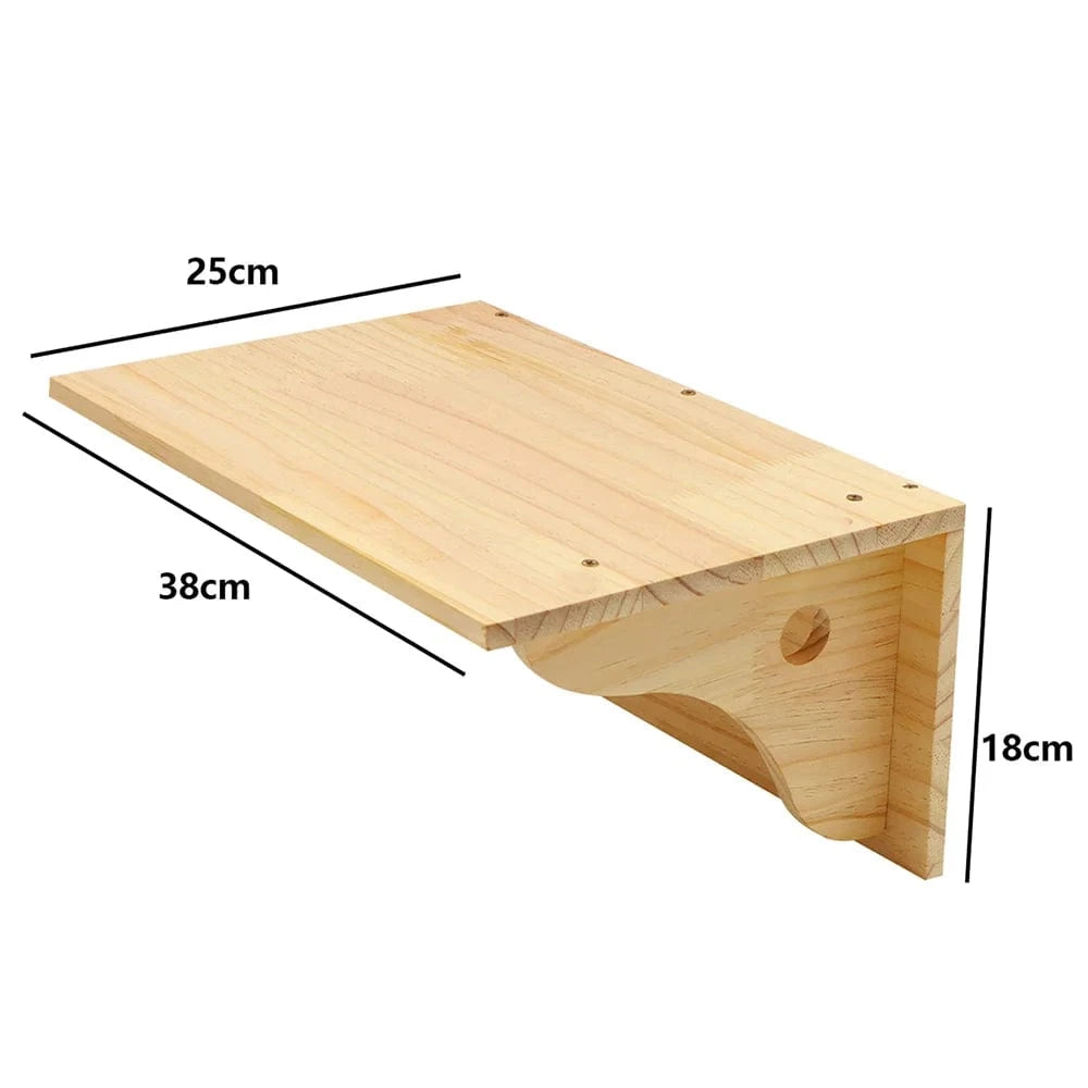 Hamac mural d'escalade pour chat, poteau à gratter pour meubles en bois, marches d'échelle, chats dormant et jouant platform 03 One PETS-TOP