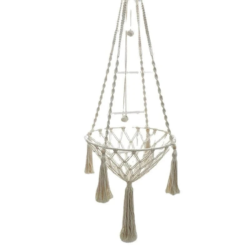 Hamac suspendu pour animaux – Balançoire chat en corde coton tissée Hamac tissé à la main One PETS-TOP