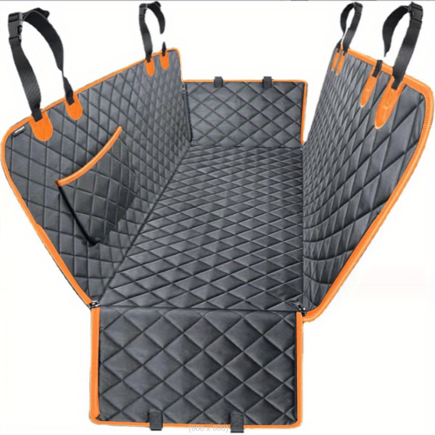 Housse siège auto chien 600D – Imperméable, antidérapante & résistante Orange One PETS-TOP
