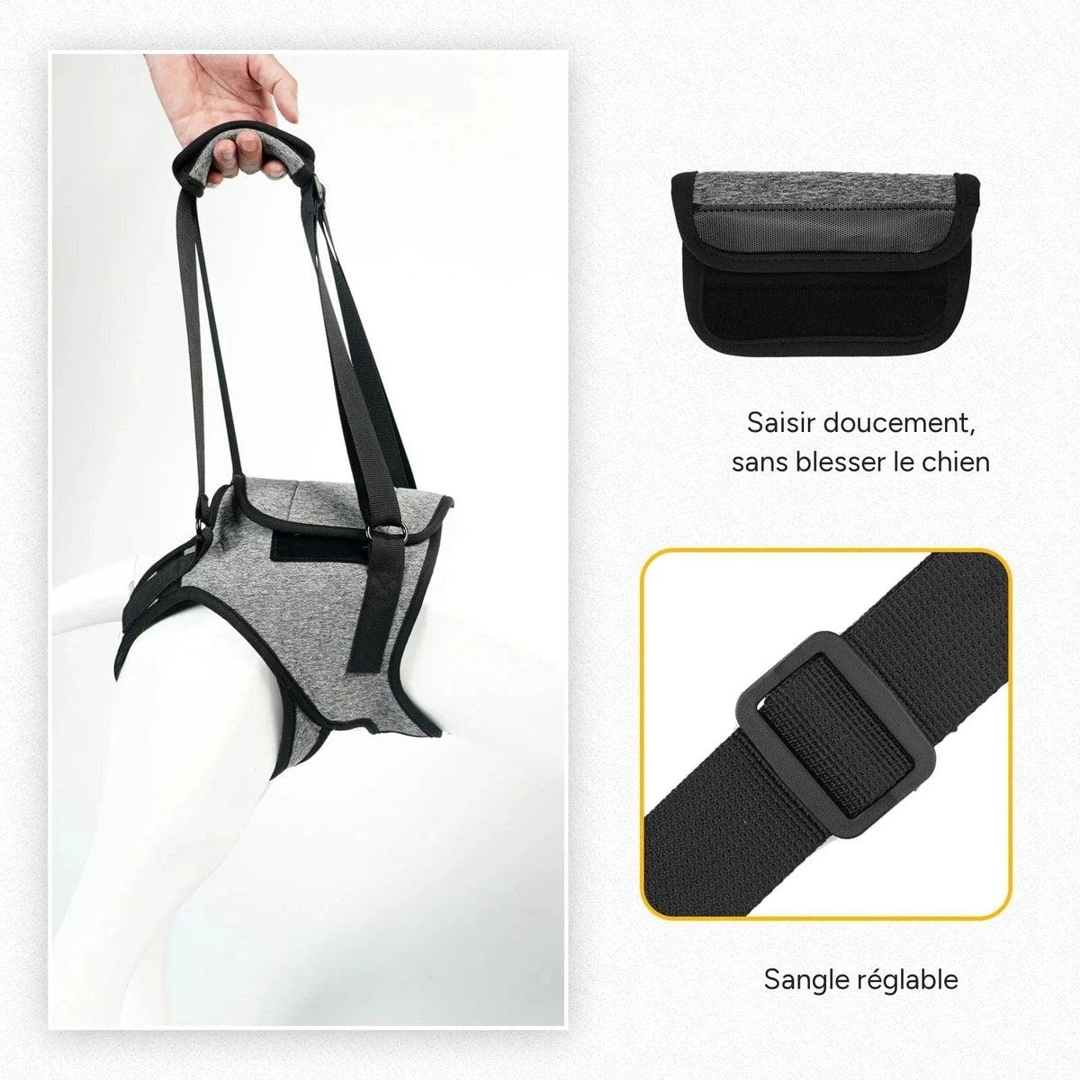 Harnais de levage réglable pour grands chiens – Support jambes arrière - One PETS-TOP – vue 13