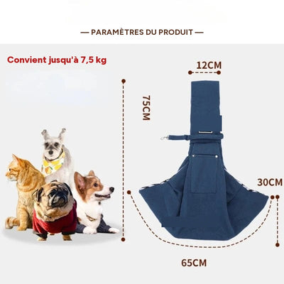 Sac à bandoulière pour chien et chat, transport confortable et portable – vue 2