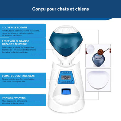 Distributeur automatique 6 repas pour chien et chat - One PETS-TOP – vue 2