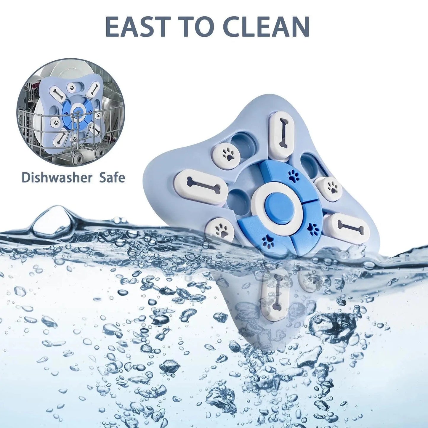 Jouet interactif pour chien & chat – Distributeur de nourriture & puzzle Bleu One PETS-TOP