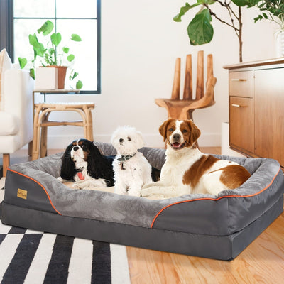 Lit orthopédique XXL pour chien – Sofa moelleux avec housse lavable - One PETS - TOP