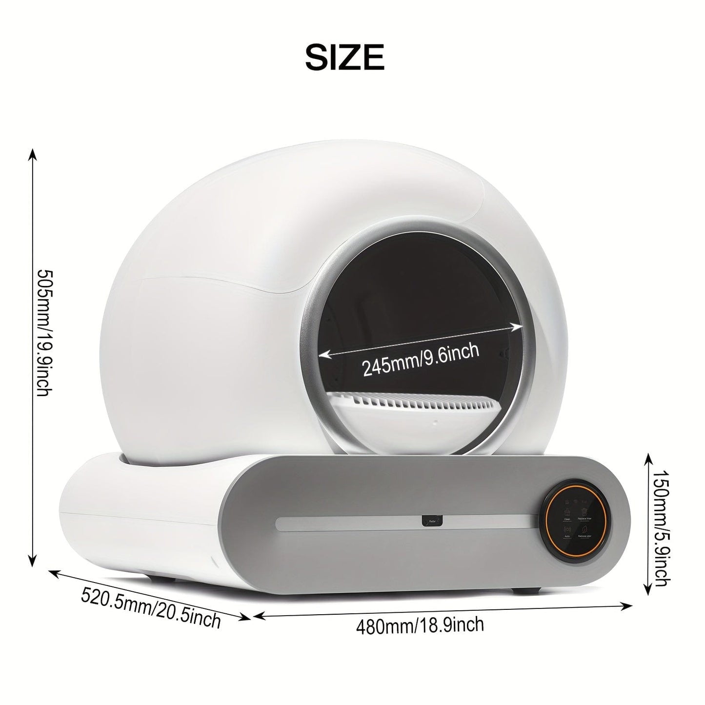 Litière automatique connectée pour chat – Auto-nettoyante & contrôle via app Blanc One PETS-TOP