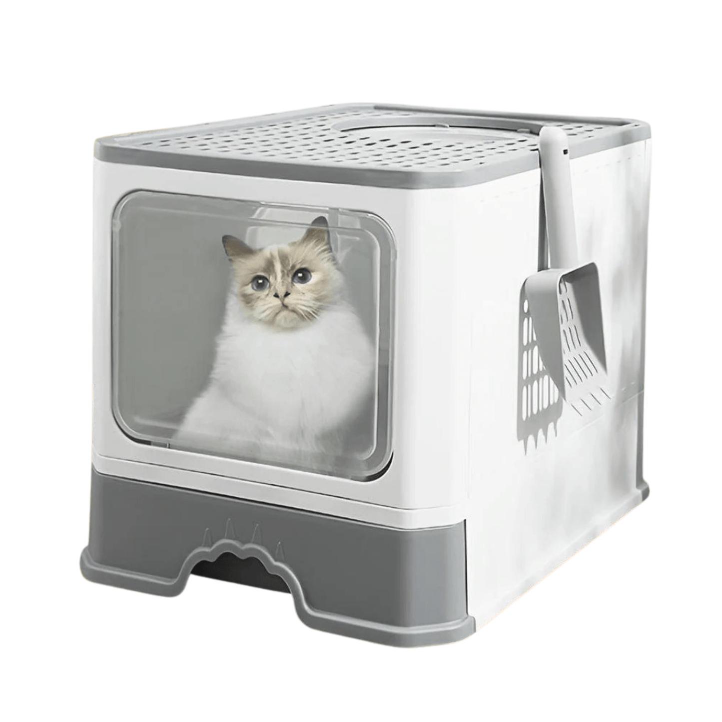 Litière XXL pliable pour chat – Tiroir amovible & design anti-éclaboussures One PETS-TOP
