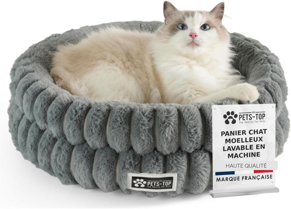 Panier chat moelleux – coussin doux et confortable – One PETS-TOP – vue 5