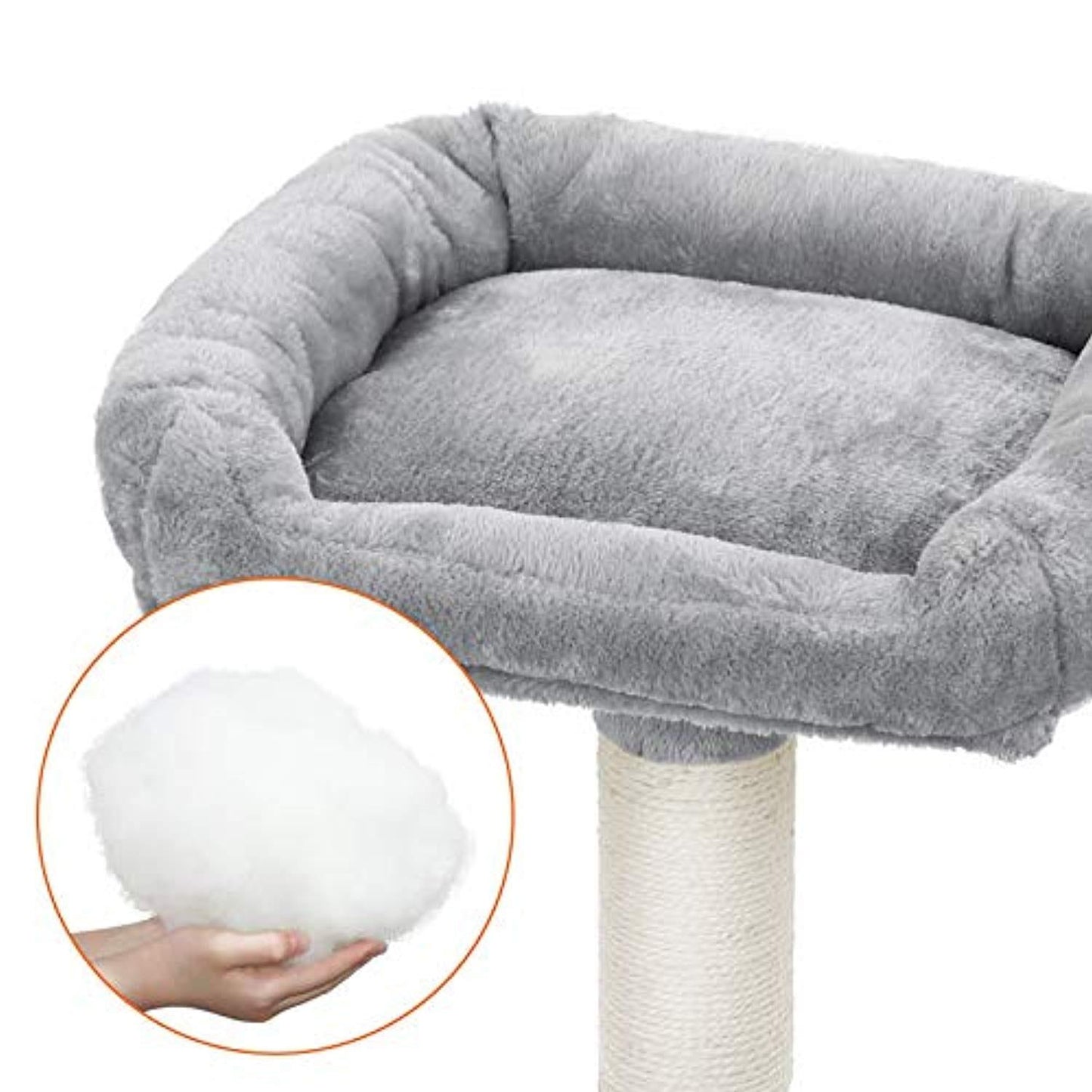 Arbre À Chat, Stable Avec Niche, Hauteur De 143 Cm, Gris Clair Pct15W - One PETS-TOP