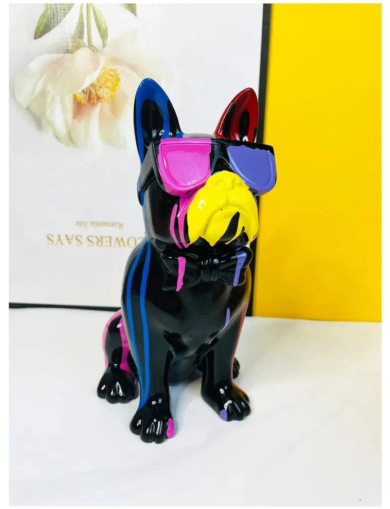 Bouledogue Éclatant En Résine : Art Canin Coloré 🐶🌈 - One PETS-TOP