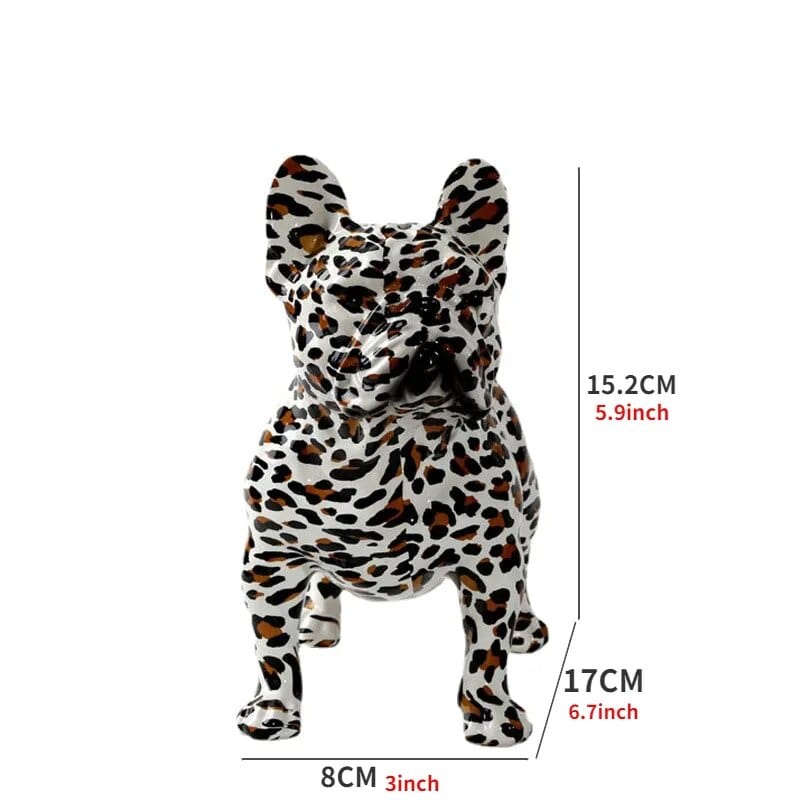Bulldog Coloré En Résine - Artisanat Diy Unique - One PETS-TOP