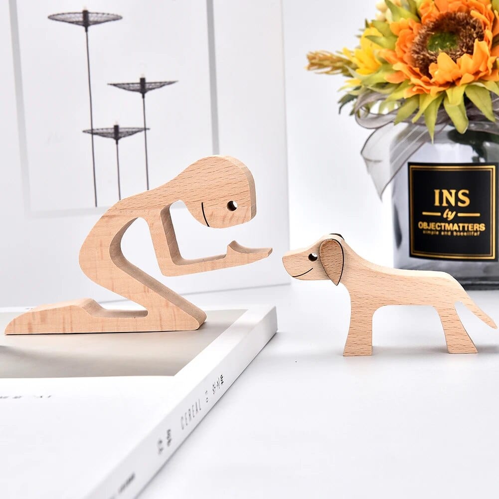 Chien En Bois : Gardien De Bonheur 🐾 - One PETS-TOP