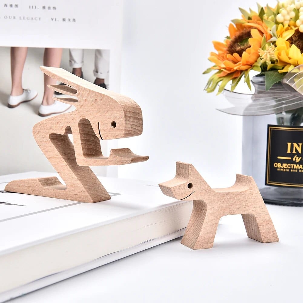Chien En Bois : Gardien De Bonheur 🐾 - One PETS-TOP