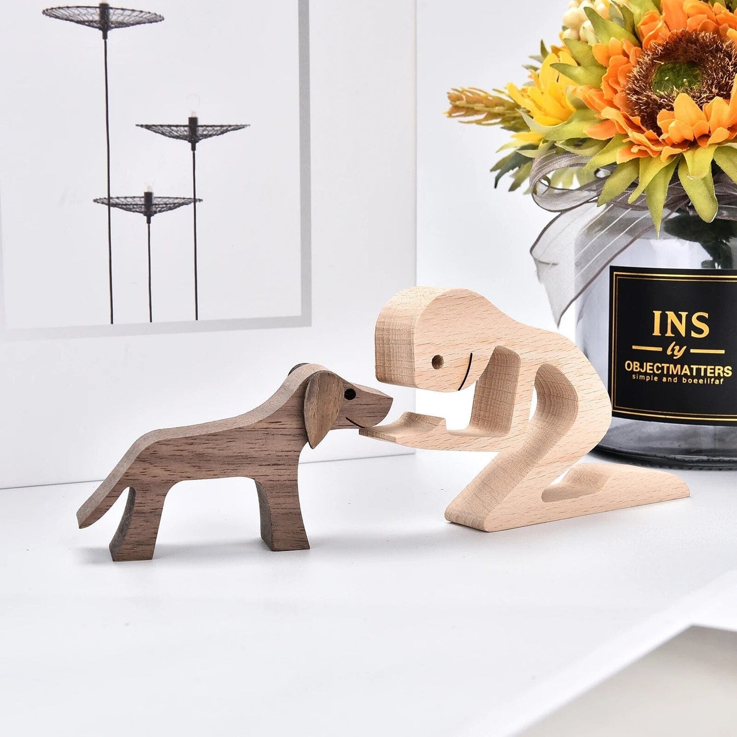 Chien En Bois : Gardien De Bonheur 🐾 - One PETS-TOP