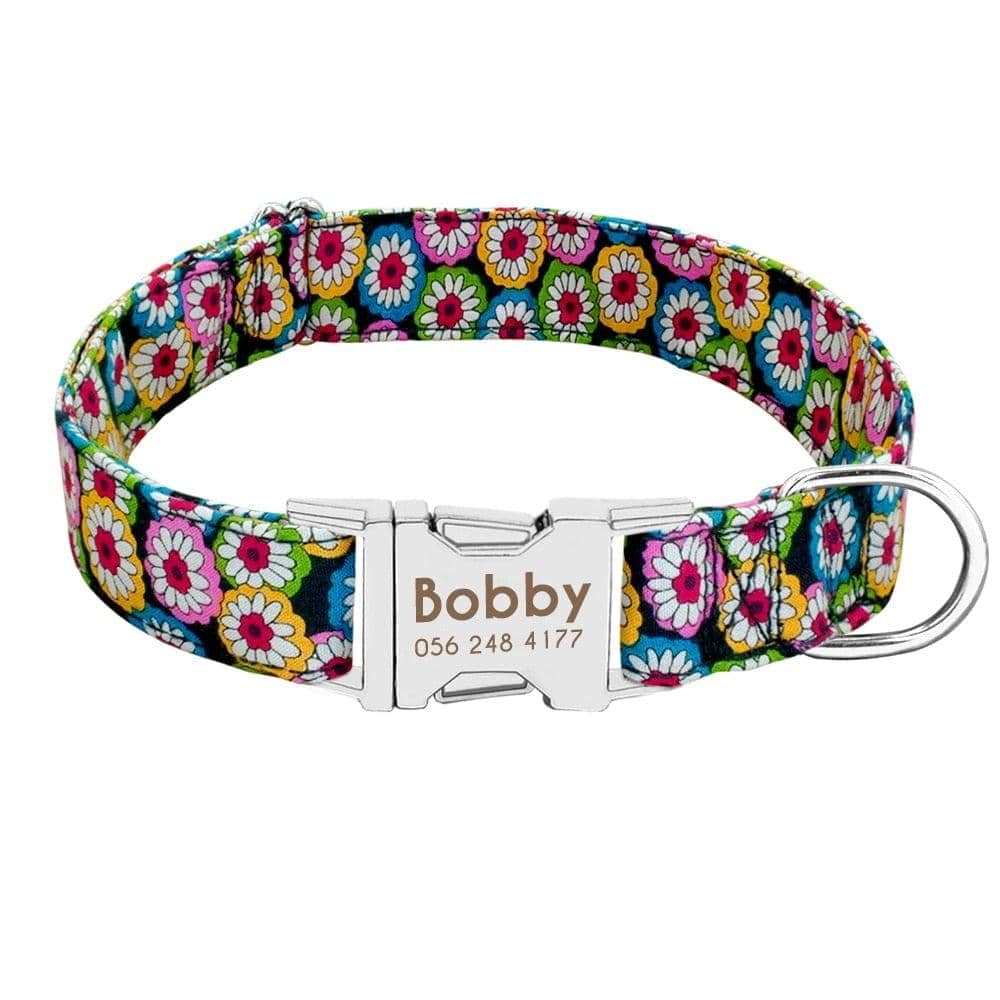 Collier Chien Chat Personnalisable Gravé - One PETS-TOP