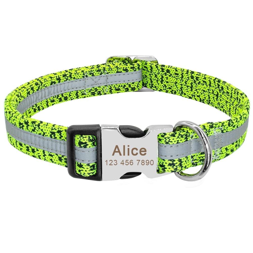 Collier Chien Chat Personnalisable Réfléchissant - One PETS-TOP