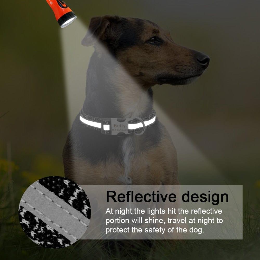 Collier Chien Chat Personnalisable Réfléchissant - One PETS-TOP