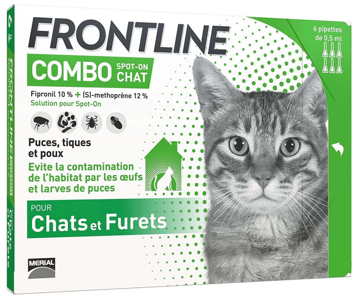 Combo Chat - Anti-Puces Et Anti-Tiques Pour Chat - 6 Pipettes - One PETS-TOP