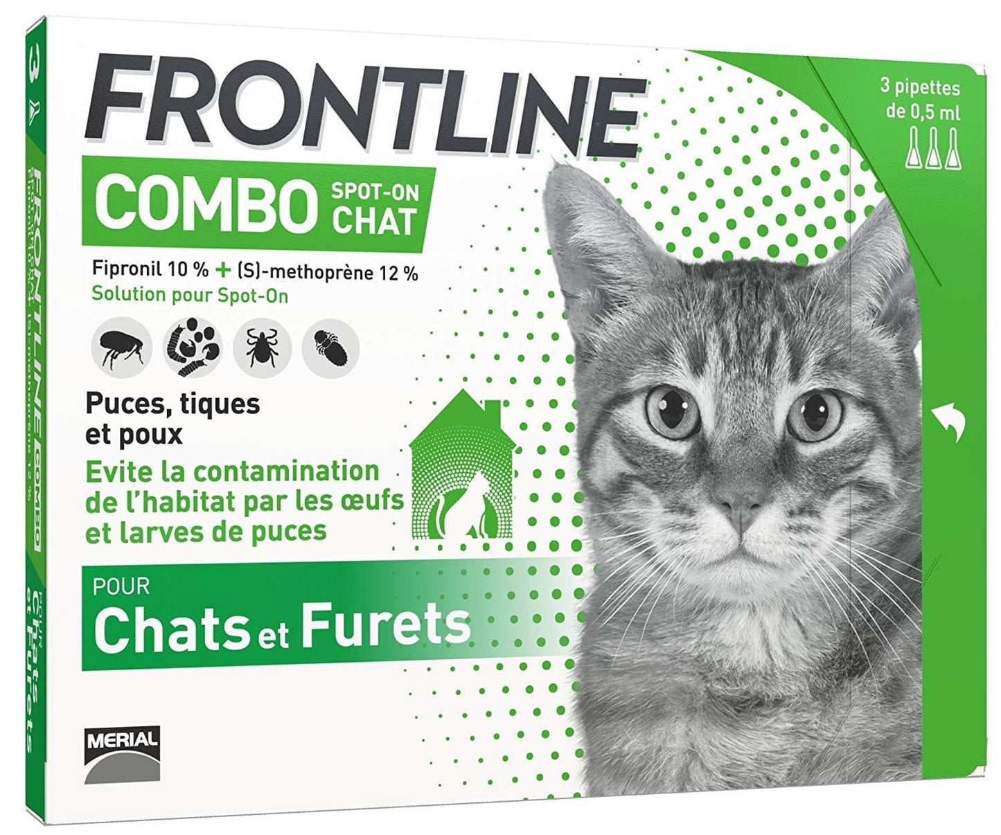 Combo Chat - Anti-Puces Et Anti-Tiques Pour Chat - 6 Pipettes - One PETS-TOP
