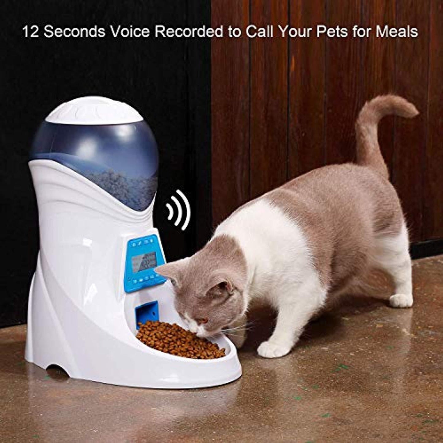 Distributeur Automatique Pour Animaux Domestiques 6 Repas Chien Chat Distributeur De Nourriture&Bol De Remplacement, Contrôle De Portion Et Enregistrement Vocal- Supporte Batterie Et Adaptate - One PETS-TOP