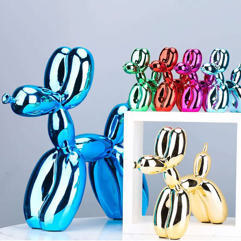 Élégante Sculpture De Chien En Résine Électroplaquée - One PETS-TOP