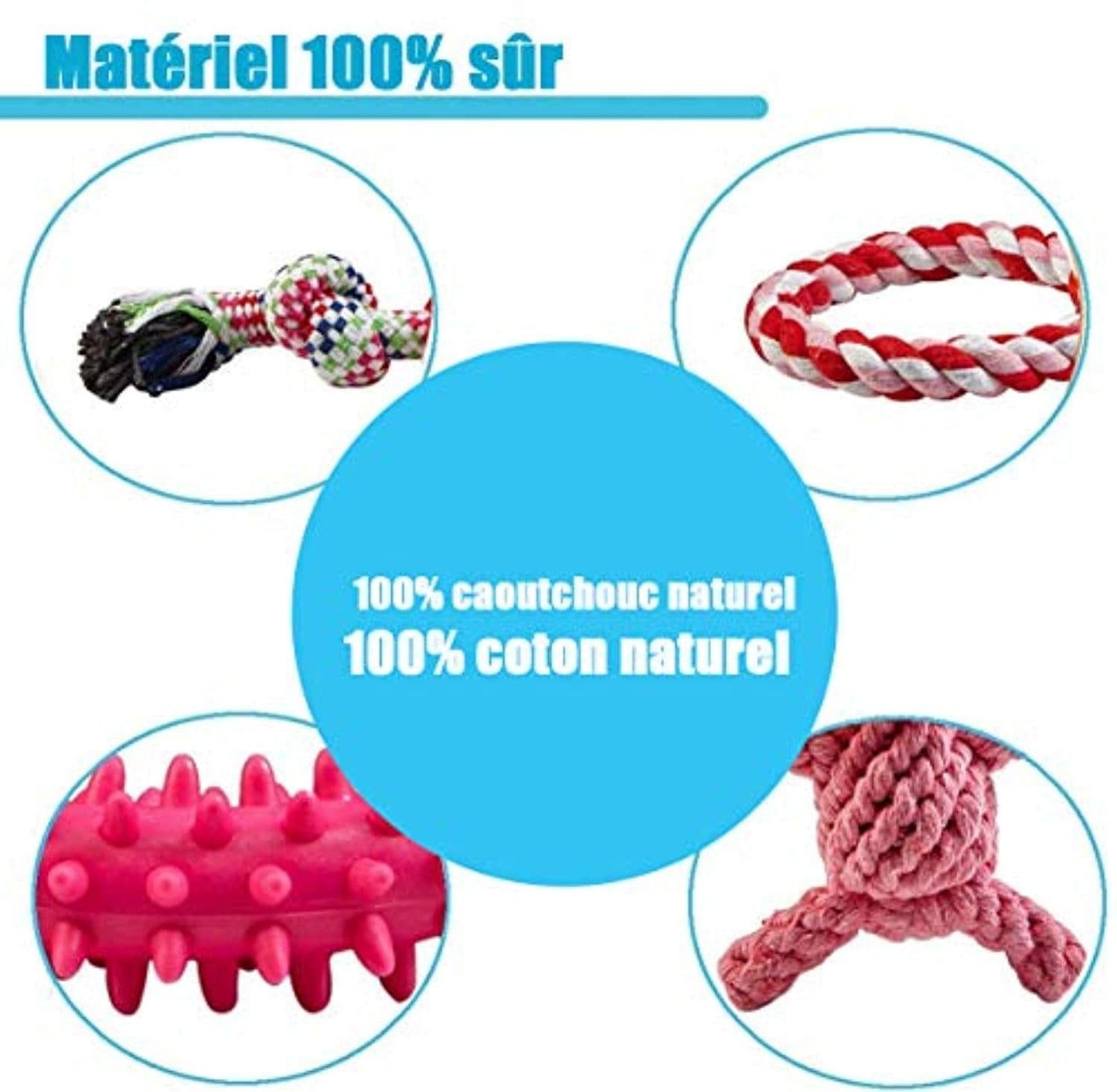Ensemble Lot De 10 De Jouets Pour Chien, Durables Mâcher Corde Jouet Solitude Petits Et Moyens Chiens Santé - One PETS-TOP