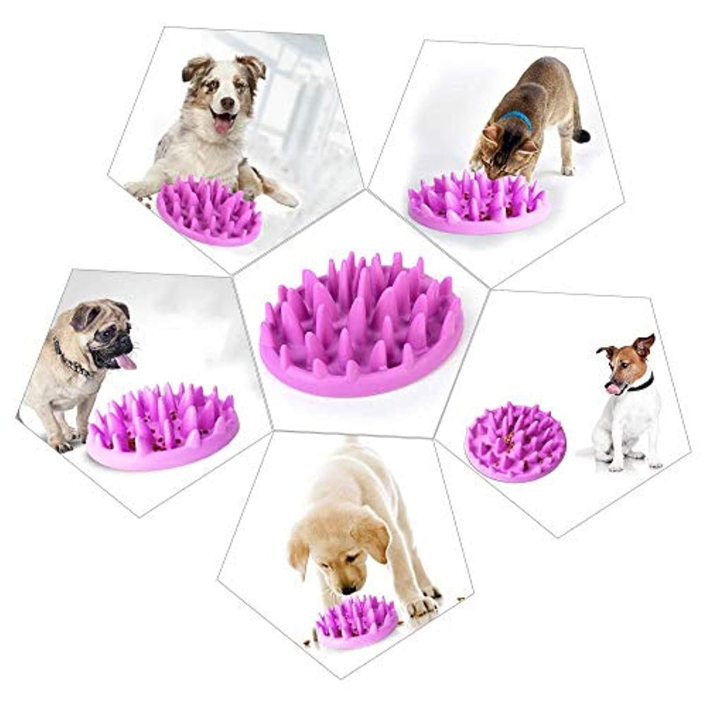 Gamelle D'Alimentation Lente Anti Ballonnements Pour Petits, Moyens Grands Chiens Et Chats, Gamelle Anti-Glouton Gamelle Interactif Pour Chien Chat Gamelle Evite Manger Vite - One PETS-TOP